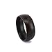 SOLEED Rings Wooden Wedding Band For Men and Women, 8mm Natural Ebony Wood Ring, Comfort Fit Design, Domed Top