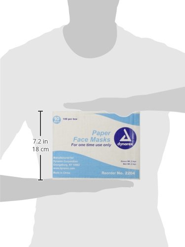 Dynarex Face Mask Paper, 100-Count (Pack of 10)