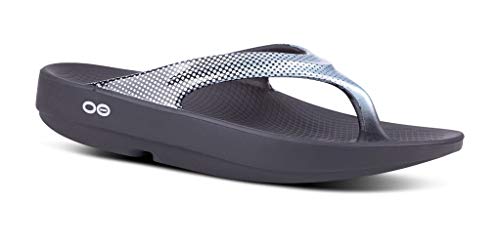 OOFOS - Women's OOlala - Post Exercise Active Sport Recovery Thong Sandal - Black/Pixel Platinum - W5
