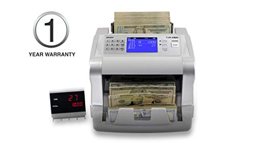 SILVER by AccuBANKER S6500 Cash Counter Money Counter Machine Quick Mixed Denomination Bill Counter with Counterfeit Detector UV, MG, Infrared, Size & Metal Thread (S6500) - Thumbnail 6