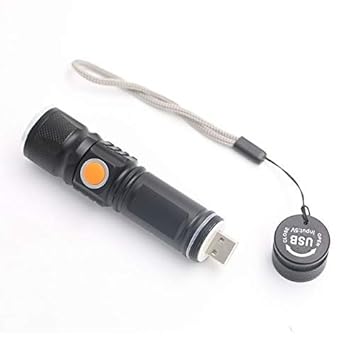 ZIGLY ABS USB Mini Flashlight Torch, Multicolour