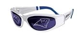 Carolina Panthers Titan-Silver/Blue Tip Sunglasses