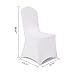 Peomeise 50pcs Stretch Spandex Chair Cover for Wedding Party Dining Banquet Event (White, 50)