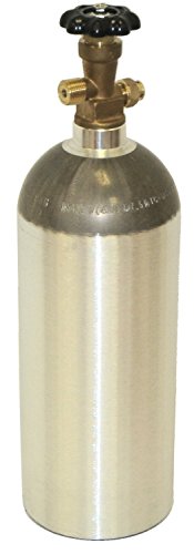 Luxfer CO2-5LB-LUXZebra DNA L6X Aluminum CO2 Tanks with CGA320 on/off Valve (5 LB, Brushed)