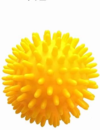Massage Ball Physiotherapy Massage Therapy Tool Environmental Protection PVC 8CM Hedgehog Ball 2 Pieces, Yellow
