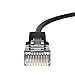 InstallerParts Ethernet Cable CAT6A Slim Cable UTP Booted 1 FT - Black - Professional Series - 10Gigabit/Sec Network/High Speed Internet Cable, 550MHZ, 28AWG
