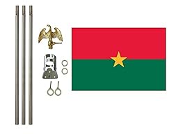 Burkina Faso 3x5 ft Outdoor Flag and Flag Pole