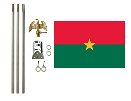 Burkina Faso 3x5 ft Outdoor Flag and Flag Pole
