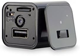 Hidden Camera USB Phone Charger - Wall Plug with Mini Security Spy Camera (Black) with Carrying Case - Audio and Video Recording for Home Surveillance by Avilana