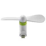 Pandawell 8-pin Lighting Mobile Phone Fan Portable Dock Cool Cooler Rotating Fan for Apple iPhone 6S / 6S Plus / iPhone 6 / 6 Plus / iPhone SE / 5S - White