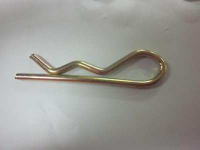 ~ 50~2" X 3/32" HAIR R HITCH PIN CLIP SPRING COTTER TRACTOR PINS GOLD PLATE