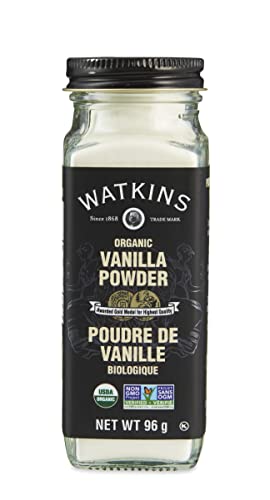 Watkins Gourmet Organic Spice Jar, Vanilla Powder, Non-GMO, Kosher, 96 g