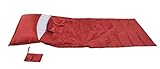 Red Artificial Silk Single Sleepsack Sleeping Bag Liner 210x90cm