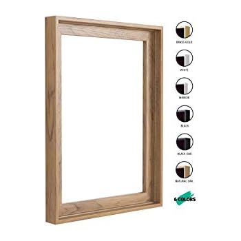 canvas stretched floater paintings 18x24 panels boards frame projects wood oak deep inch artwork max natural diy