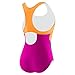 Speedo Girls Racerback Keyhole One Piece Swimsuit Sporty Splice