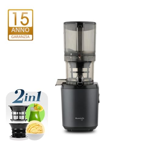 Kuvings AUTO6 Slow Juicer | Fruit and Vegetable Extractor | Electric Citrus Juicer | 1.7L | Easy Cleaning | BPA Free | 200W (KHS-660SE)_Gunmetal Grey