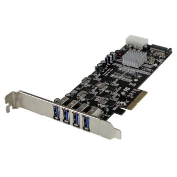 4 Port PCI Express (PCIe) SuperSpeed USB 3.0 Card Adapter w/ 4 Dedicated 5Gbps Channels