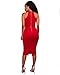 Rela Bota Women's Bodycon Sleeveless Hatler Zipper Sexy Party Midi Dress Clubwear Large Pink