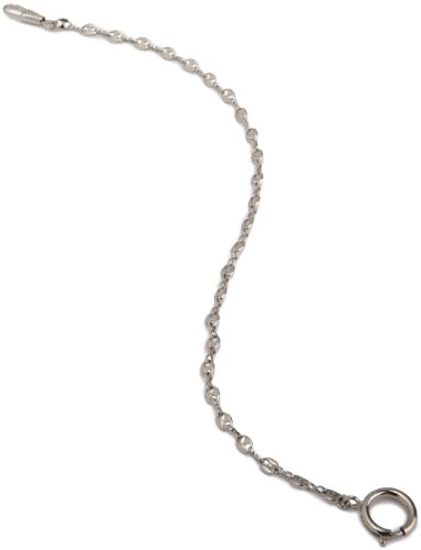 Paylak PC1-W 14" Silver-Tone Pocket Watch Chain Fob Link Design