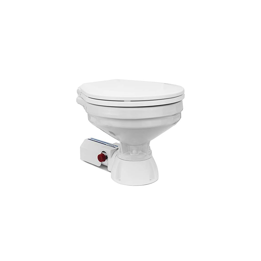 TMC Electric Marine Toilet, RV Toilet, Boat Toilet, Compact Design Bowl