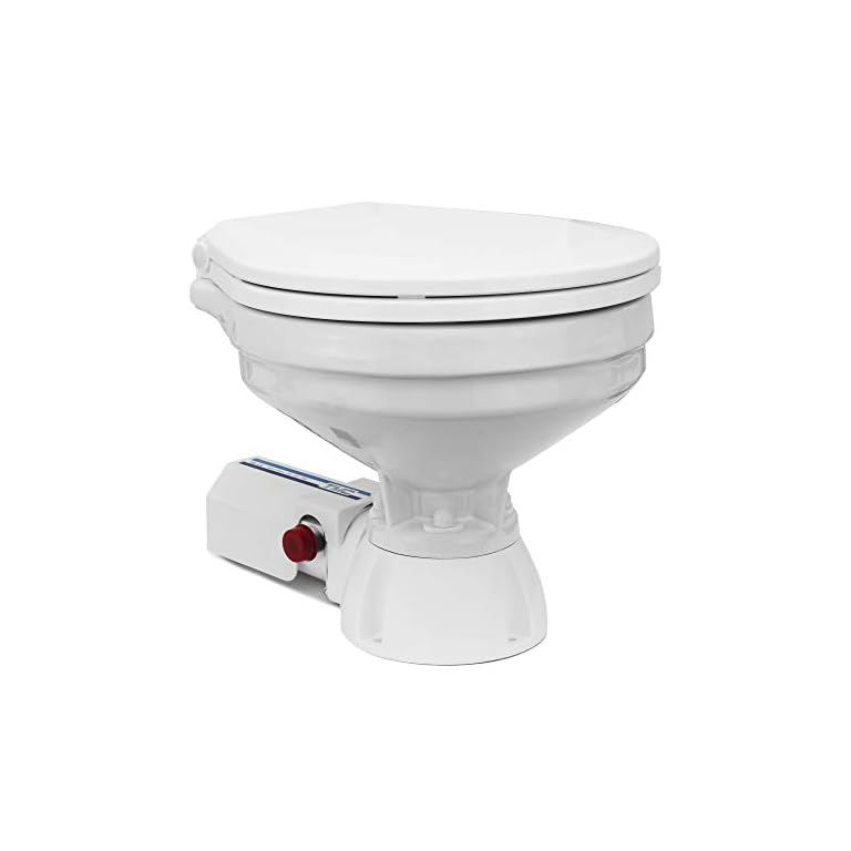 TMC Electric Marine Toilet, RV Toilet, Boat Toilet, Compact Design Bowl
