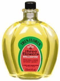 Tres Flores Three Flowers Brilliantine Liquid Hair Oil - 4 Oz, 3 Pack by Three Flowers