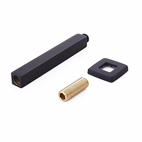 KunMai 8 Inch Rainshower Shower Arm for Ceiling Mount in Black