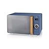 Swan-20L-Nordic-Digital-Microwave-6-Power-Levels-Wood-Effect-Handle-Soft-Touch-Housing-and-Matte-Finish-800W-Blue-SM22036BLUN Swan 20L Nordic Digital Microwave, 6 Power Levels, Wood Effect Handle, Soft Touch Housing and Matte Finish, 800W, Blue…