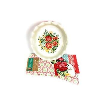 Amazon.com: Pioneer Woman - 9" Pie Baking Dish with a Red ...