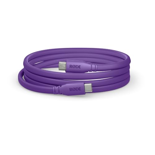 RODE SC17 USB-C to USB-C Cable, For USB-C Microphones, Computers, Phones and Tablets, 1.5m Shielded Cable, Hi-Speed Certified (Purple)
