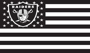 Officially Licensed Oakland Raiders American Flag - Flag 3 x 5 ft.