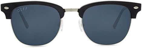 Designer Sunglasses - Diff Eyewear - Barry - Round Eye Frames - Acetate Frames With Metal Rims - 100% UVA/UVB Sun Protection - Scratch Resistant - CR39 Lenses