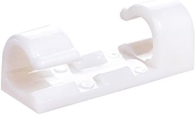 Self-Adhesive Cable Clips CAT 6 Ethernet Cable Organizer Drop Wire Holder Organization Cord Management Solution, 0.27 inch, White x 20