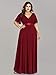 Alisapan Women‘s Ruffles Sleeves A-Line Floor Length Chiffon Plus Size Gowns and Evening Dresses with Sleeves