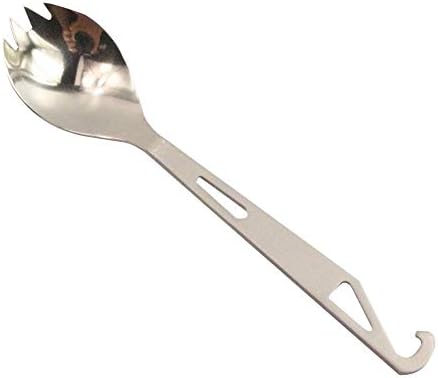 Spork Outdoor Outdoor Fork Spoon Travel Functional Eating Pure Titanium Made Camping Eating Spork Semi-blasting