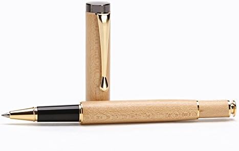 Handmade Ballpoint Pen Maplewood Pen Writing Set Elegant Gift Pen Set with 3 Replacement Ballpoint refills(black)