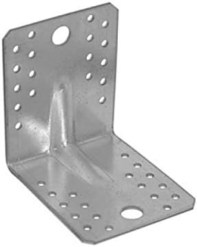 OMIDEAS 12 x Angle Brackets (105 x 105 x 90 x 2.5) Heavy Duty Corner Sleeper Bracket with Beading Timber Wood Metal Joining Fixing L Galvanised Steel Sheet Connector - Image 3