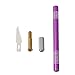 4inLoveMe Craft Knife Set Christmas Gift | Aluminum Grip Precision with Safety Cap and Craft Blades for Art, Hobby, Scrapbooking and Sculpture (Purple)