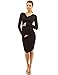 PattyBoutik Mama Cowl Neck Ruched Stretch Maternity Dress (Black S)