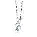 0.72 Ct Oval Shape Sky Blue Aquamarine Sterling Silver Pendant Necklace, 18