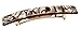 France Luxe Luxury Rectangle Barrette, Onyx - Classic French Design for Everyday Wear
