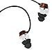 Symphonized ALN Premium Genuine Wood in-Ear Noise-isolating Headphones, Earbuds, Earphones with Mic (Black)