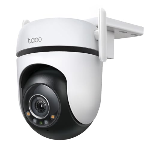 Tapo TP-Link C520WS UEberwachungskamera Aussen, Starlight Farbe Nachtsicht,360° Kamera aussen, 2K 4MP, 2 leistungsstarke Antennen,IP66 wetterfest, Sicherer lokaler&Cloud-Speicher, AI-Erkennung, APP
