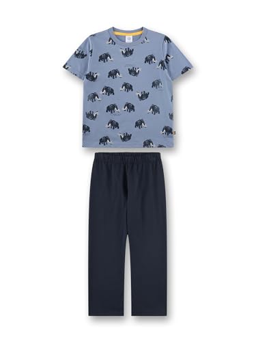 Sanetta 233583 Set di Pigiama, Blu, 98 Bambini e Ragazzi