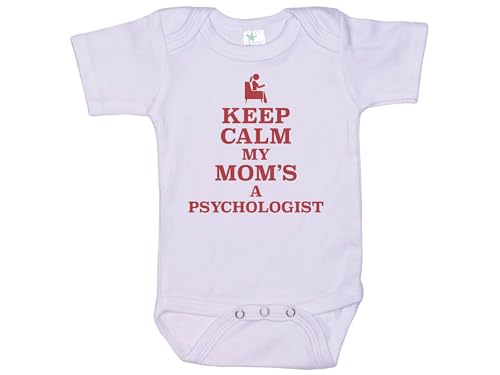 Ebenezer Fire Keep Calm My Mom's A Psychologist/Counselor Onesie/Funny Baby Outfit
