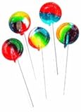 DiabeticFriendly® Sugar Free Rainbow Tye Dye Tutti Fruiti Flavored Lollipops (Individually Wrapped/lb) 83 Per Pound!
