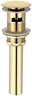 CRACCO SPA Bathroom Faucet Vessel Vanity Sink Pop Up Drain Stopper with Overflow Titanium
