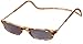 CliC Adjustable Front Connect Ready Sunglass Readers, 1.25 Strength, Light Tortoise