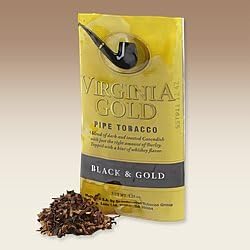 habano757: Plastic pipe tobacco pouch Virginia Gold Black &amp; Gold holds 1.25 tobacco oz.