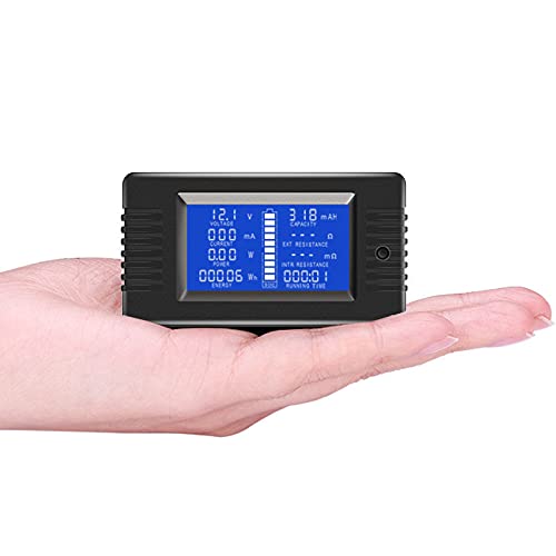 Spartan Power DC Meter Battery Monitor & Multimeter 0100A 0200VDC LCD